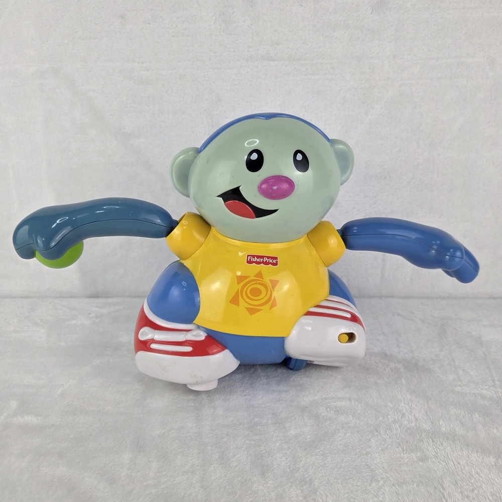 Fisher Price Go Baby Go Monkey Chase H8128 Vtg 2005 Electronic Crawl Toy Tested